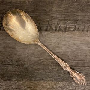 Vintage William Rogers pattern silver plated serving spoon